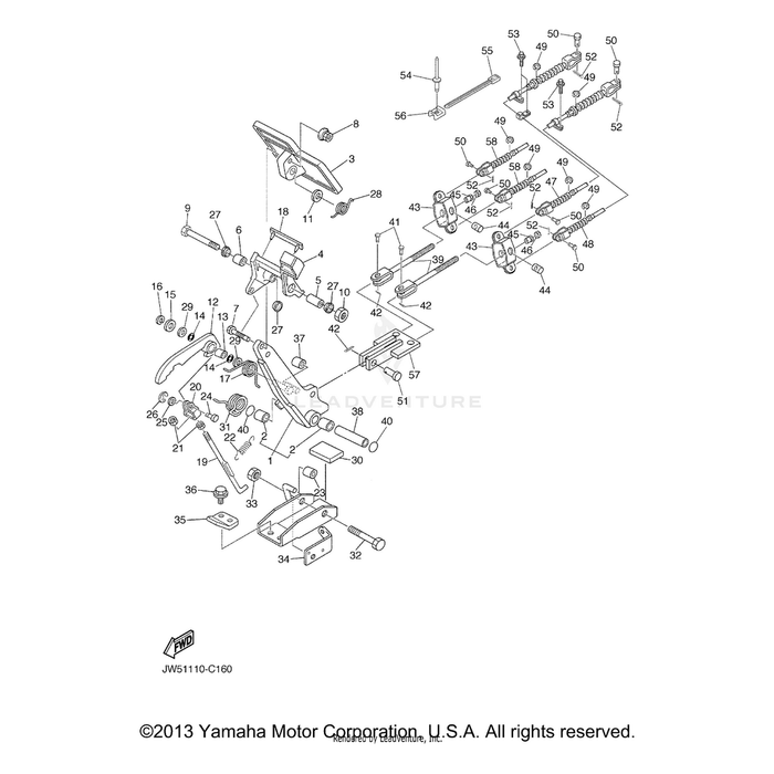 Cable, Brake by Yamaha