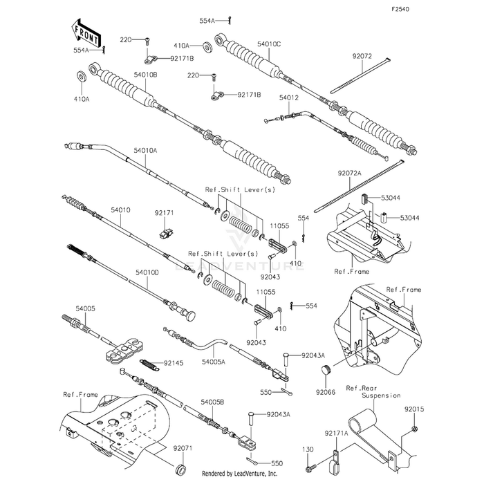 Cable,Diff Lock by Kawasaki