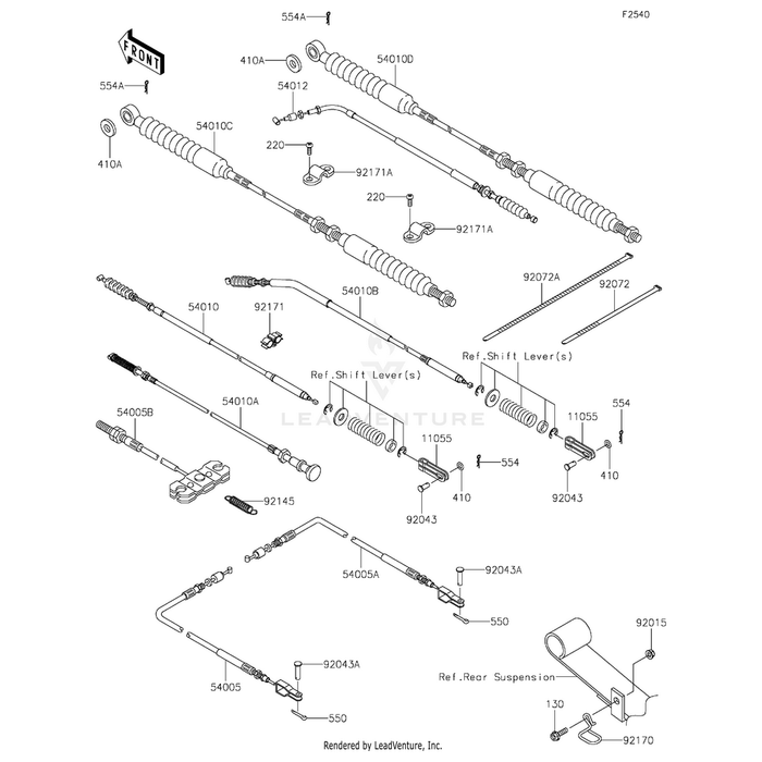 Cable,Diff Lock by Kawasaki