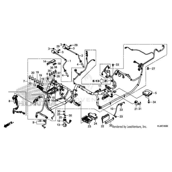 Cable, Frame Ground by Honda