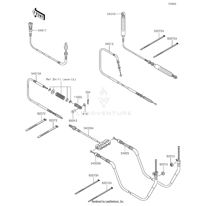 Cable,Shift Control by Kawasaki