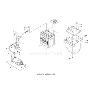 Cable, Solenoid/Starter By Arctic Cat 0445-061 OEM Hardware 0445-061 Off Road Express