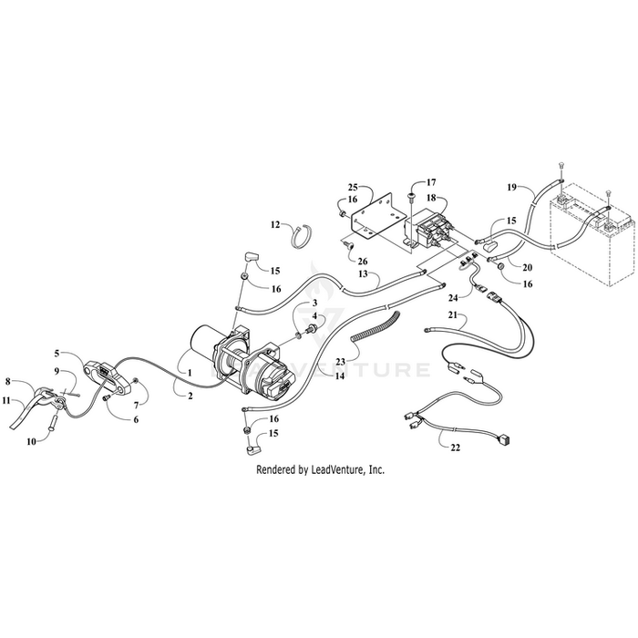 Cable,Solenoid-Winch (106&Quot; Blu #6) By Arctic Cat