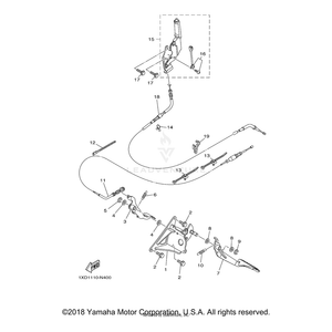 Cable, Throttle 1 by Yamaha 1XD-26311-00-00 OEM Hardware 1XD-26311-00-00 Off Road Express