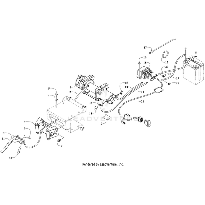 Cable, Winch/Solenoid (131&Quot; Yellow #6) By Arctic Cat