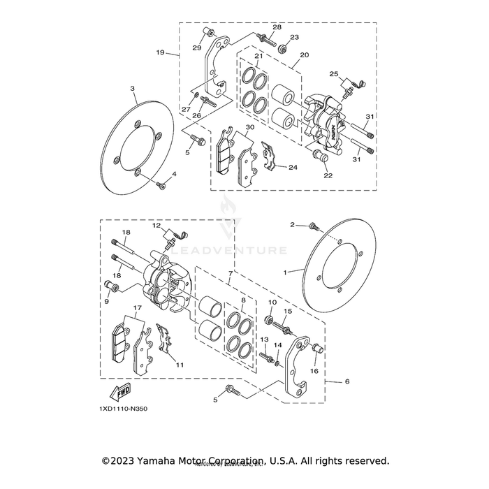 Caliper Assembly (Left) by Yamaha