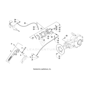 Caliper, Mechanical/Hydraulic By Arctic Cat 1502-695 OEM Hardware 1502-695 Off Road Express