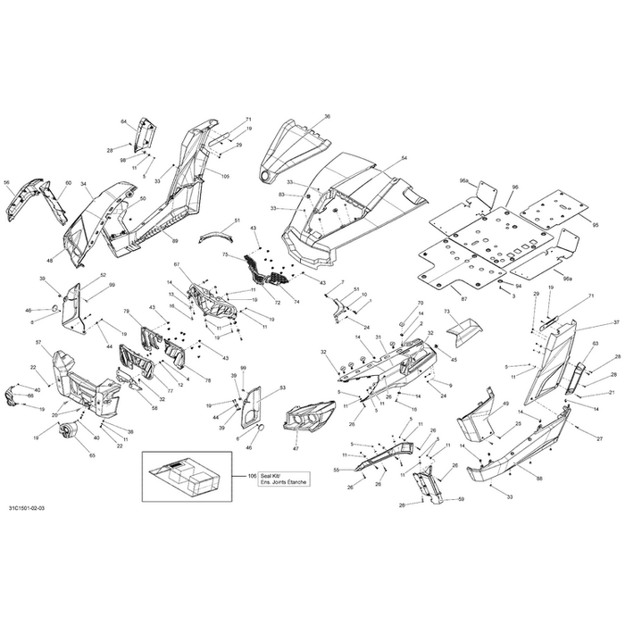 CAMO LH Front Lateral Pannel by Can-Am