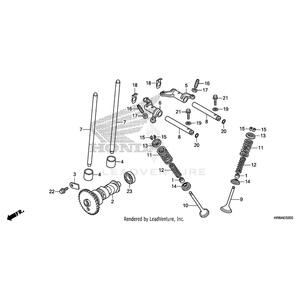 Camshaft (38T) by Honda 14100-HR6-A60 OEM Hardware 14100-HR6-A60 Off Road Express Drop Ship