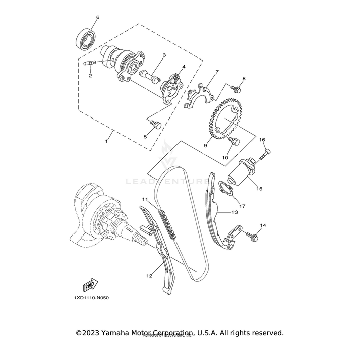 Camshaft Assembly 1 by Yamaha