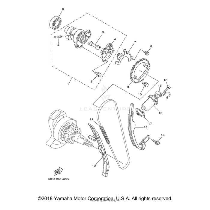 Camshaft Assembly 1 by Yamaha