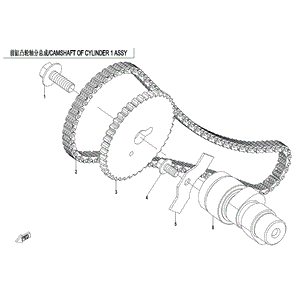 Camshaft Assy First Cylinder by CF Moto 0JWV-024010-6000 OEM Hardware 0JWV-024010-6000 Northstar Polaris