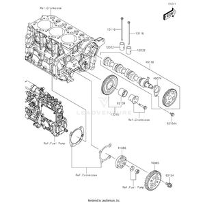 Camshaft-Comp by Kawasaki 49118-0864 OEM Hardware 49118-0864 Off Road Express Drop Ship