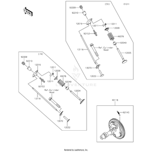 Camshaft-Comp by Kawasaki 49118-0873 OEM Hardware 49118-0873 Off Road Express Drop Ship