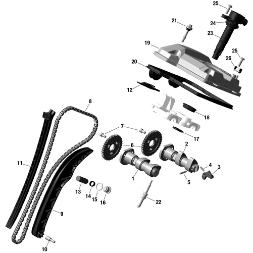 Camshaft Exhaust Assy by Can-Am