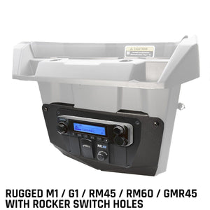 Can-Am Commander And Maverick - Glove Box Multi-Mount Kit For Rugged Utv Radios And Intercoms by Rugged Radios MT-MAVERICK-MM-RS 01033172744999 Rugged Radios Rugged M1/G1/RM45/RM60/GMR45 with Switch Holes