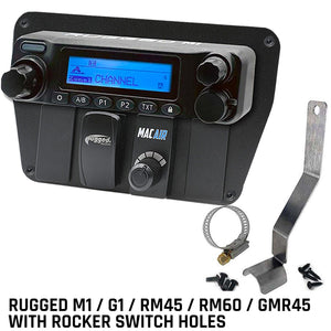 Can-Am Commander Intercom And Radio Mount by Rugged Radios MT-CANAM-RS 01033172744997 Rugged Radios Rugged M1/G1/RM45/RM60/GMR45 with Switch Holes