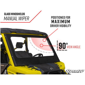 Can-Am Defender Glass Windshield by SuperATV GWS-CA-DEF-S-01 GWS-CA-DEF-S-01 SuperATV