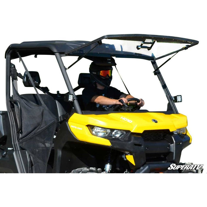 Can-Am Defender Scratch Resistant Flip Windshield by SuperATV