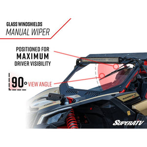 Can-am Maverick X3 Glass Windshield by SuperATV GWS-CA-X3-S-01 GWS-CA-X3-S-01 SuperATV