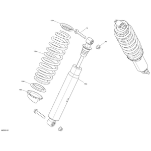 Can-Am Red Front Spring by Can-Am 706202925 OEM Hardware 706202925 Off Road Express Peach St