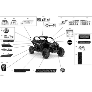 Can Am Red, LH Decal "Maverick DS" by Can-Am 704908632 OEM Hardware 704908632 Off Road Express Peach St