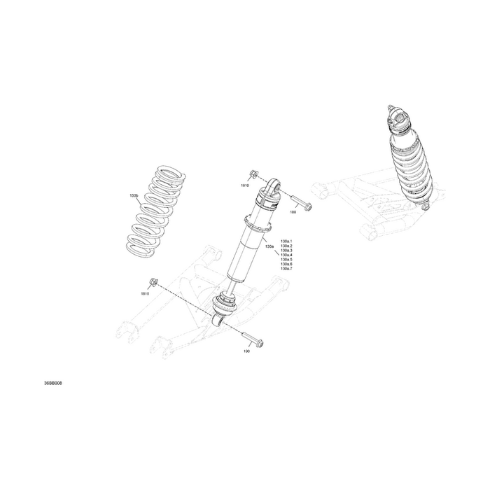 Can-Am Red, Rear Compression Spring by Can-Am