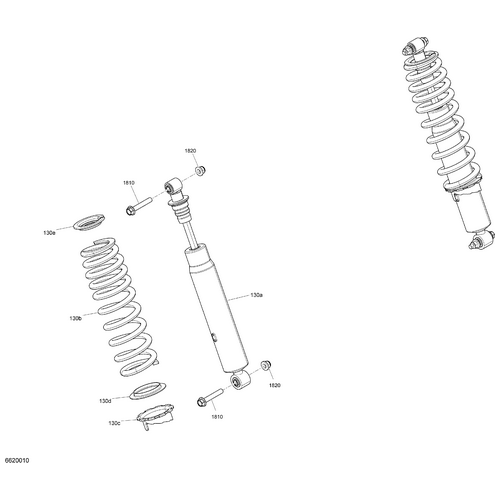 Can Am Red Rear Spring by Can-Am