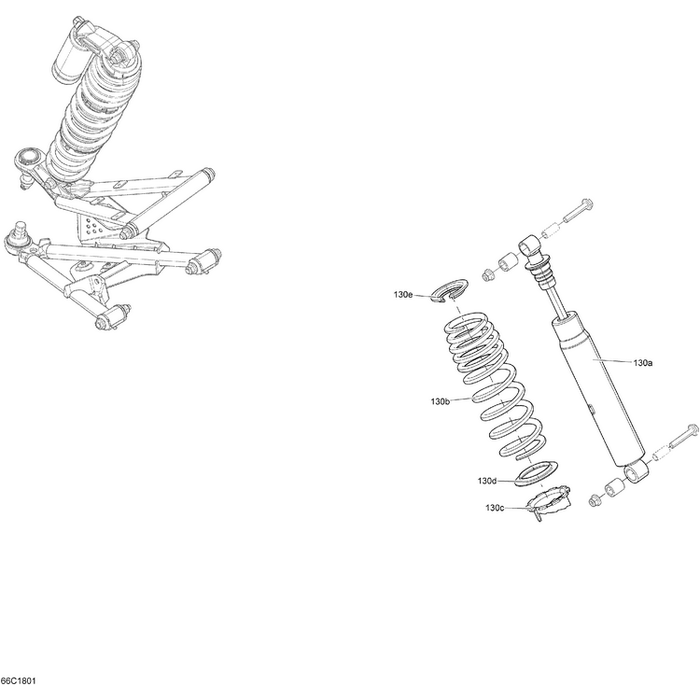 Can Am Red Rear Spring by Can-Am