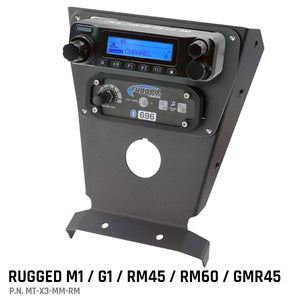 Can-Am X3 Multi Mount Kit For Rugged Utv Intercoms And Radios by Rugged Radios MT-X3-MM-RM 01039374005360 Rugged Radios Rugged M1/G1/RM45/RM60/GMR45