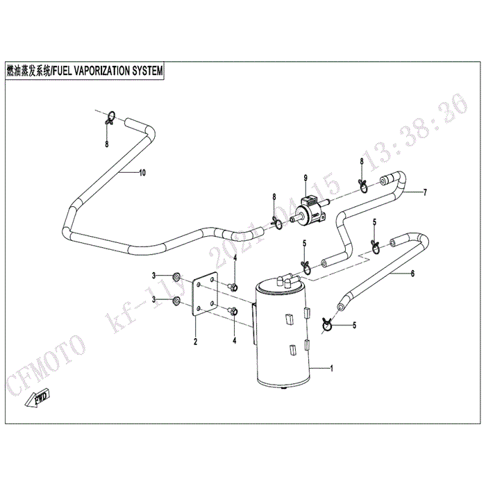 Canister Bracket by CF Moto