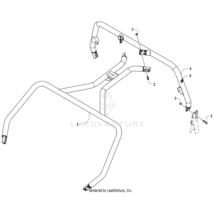 Canopy,Front-Hoop-Ptd Blk (Wc Trl/Sport) By Arctic Cat