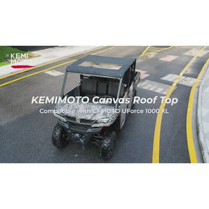 Canvas Tinted Waterproof Soft Roof Top for CFMOTO UForce 1000 XL by Kemimoto B0112-05301BK Soft Top B0112-05301BK Kemimoto