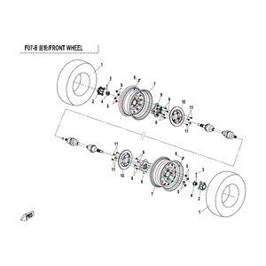 Cap Alum.Rim (Alum With Logo) by CF Moto 9050-040036-1000 OEM Hardware 9050-040036-1000 Northstar Polaris