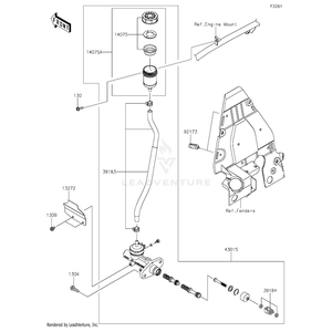 Cap-Assembly by Kawasaki 14075-0038 OEM Hardware 14075-0038 Off Road Express Peach St