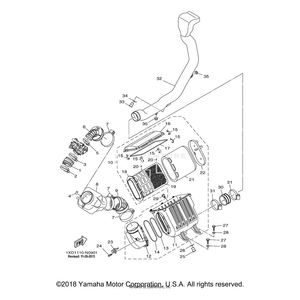 Cap, Cleaner Case 1 by Yamaha 1XD-E4412-00-00 OEM Hardware 1XD-E4412-00-00 Off Road Express