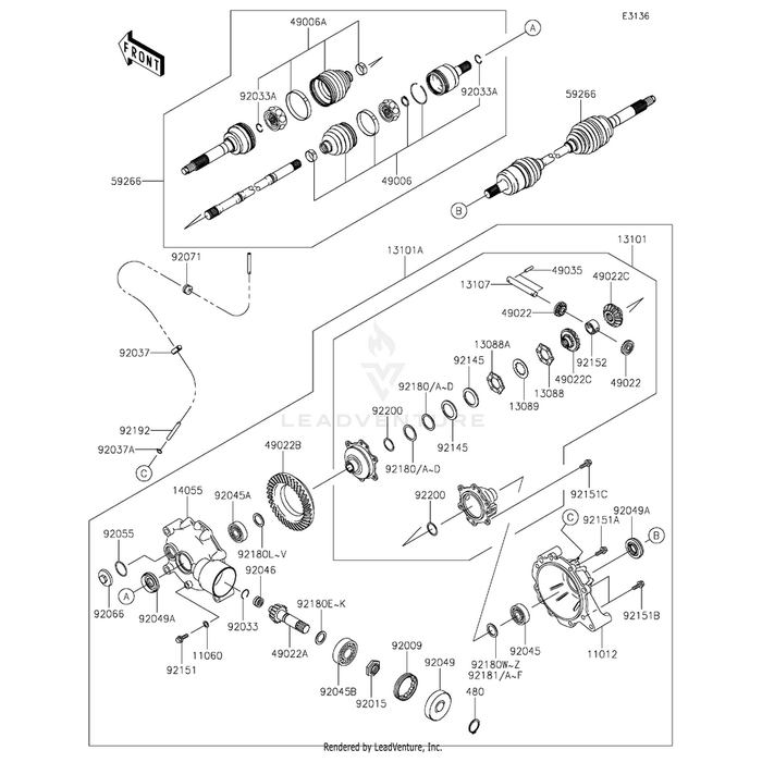 Cap,Drive Shaft by Kawasaki