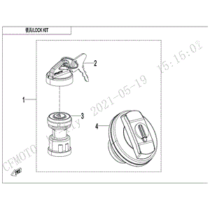 Cap Fuel Tank by CF Moto 7020-010120 OEM Hardware 7020-010120 Northstar Polaris