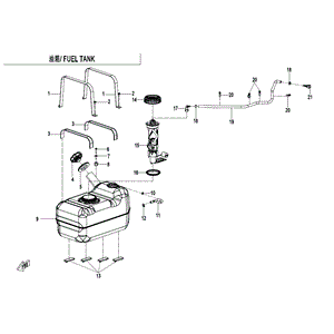 Cap Fuel Tank by CF Moto 9DS#-120300-6000 OEM Hardware 9DS#-120300-6000 Northstar Polaris