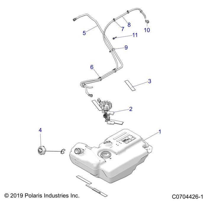 Cap-Gas Tank,Tether,8.5 by Polaris