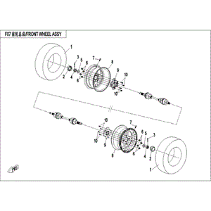 Cap Steel Rim (Replaces 9010-040028-1000) by CF Moto 9DQV-070101-3000 OEM Hardware 9DQV-070101-3000 Northstar Polaris