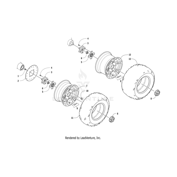 Cap,Wheel By Arctic Cat