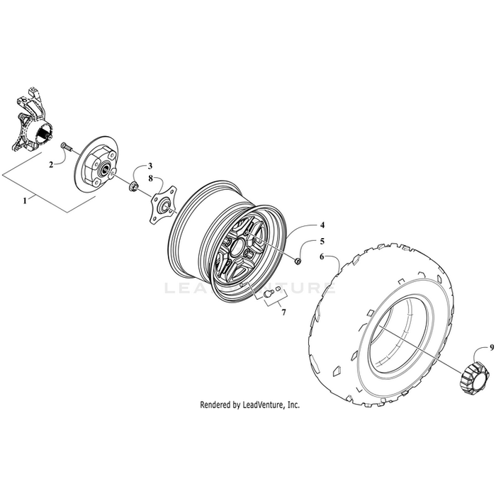 Cap, Wheel By Arctic Cat