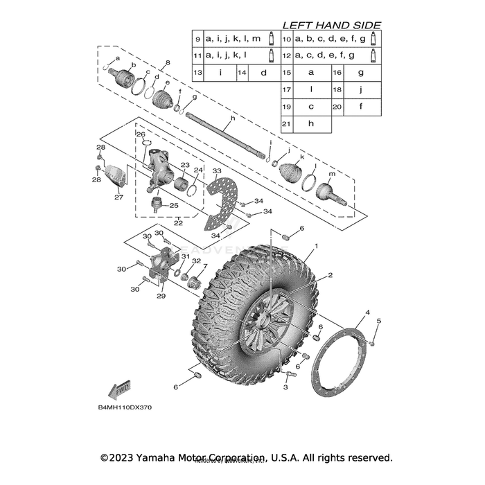 Cap, Wheel by Yamaha