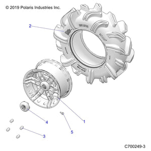 Cap-Wheel,Ctr,Cmn,Blk by Polaris 5453209-458 OEM Hardware P5453209-458 Off Road Express