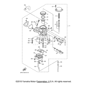 Carburetor Assembly 1 by Yamaha 2P5-E4901-01-00 OEM Hardware 2P5-E4901-01-00 Off Road Express