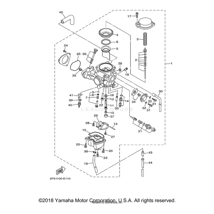 Carburetor Assembly 1 by Yamaha