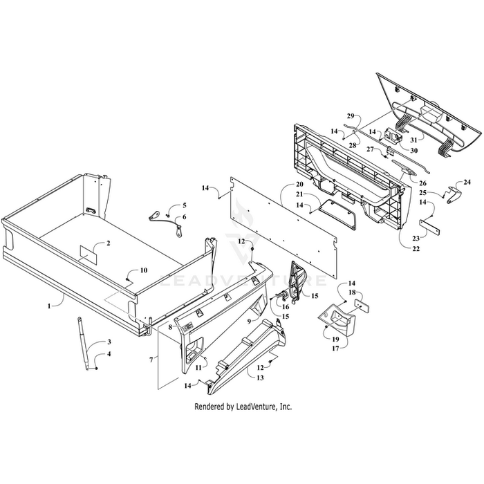 Cargo Bed Assy/W Decal By Arctic Cat