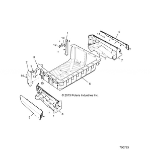 Cargo Box Assembly Kit by Polaris 2207138 OEM Hardware P2207138 Off Road Express Drop Ship