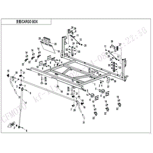 Cargo Box Frame by CF Moto 5HYV-221000-1002 OEM Hardware 5HYV-221000-1002 Northstar Polaris